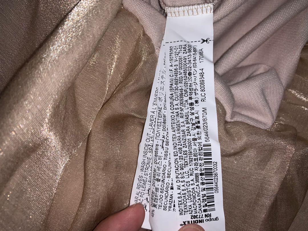 ZARA Satin Effect Sweatshirt With Elastic Details