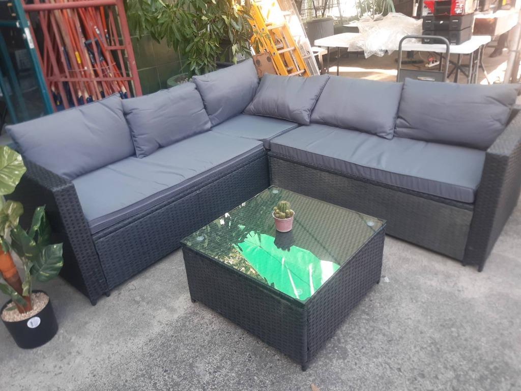 6 Seater Outdoor Wicker Sofa Set (Category: Sofas) located in San Pedro. Submitted by aussie.surplustore (Listing ID 1143767154, Image 1). Description: 6 Seater Outdoor Wicker Sofa Set Price; P22,500 For more details, contact: 09274905754 (Johanna).