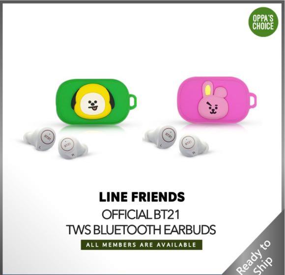 LINE FRIENDS BT21 x ROYCHE BTS Official TWS True Wireless Earbuds Earphone