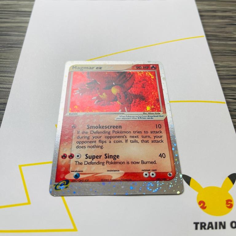 🍁 Magmar ex 100/109 Vintage Pokemon Card TCG (Pokémon Trading Card PTCG ...