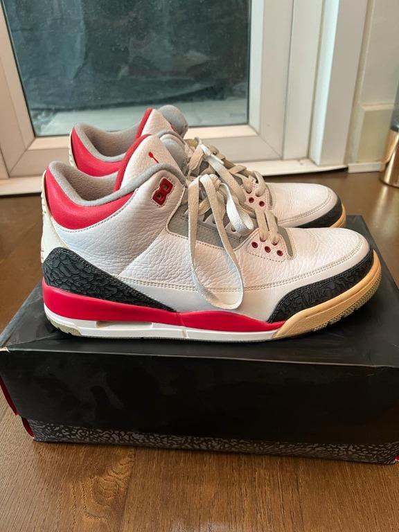 Aird Jordan 3 Fire Red 2013 Men s Fashion Footwear Sneakers on