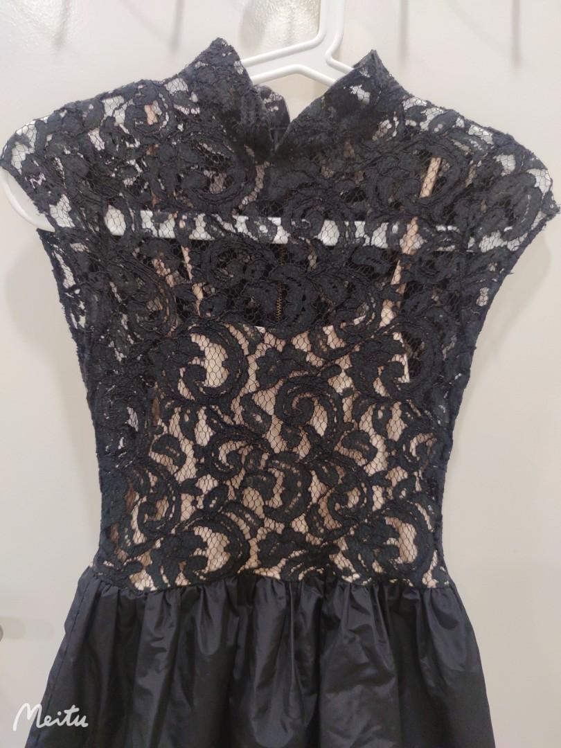 Alice + Olivia Cheongsam Style Black Lace Dinner Dress, Women's Fashion,  Muslimah Fashion, Dresses on Carousell