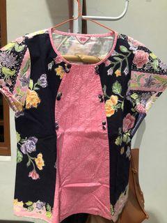 Atasan Batik Hitam Pink Nona Rara