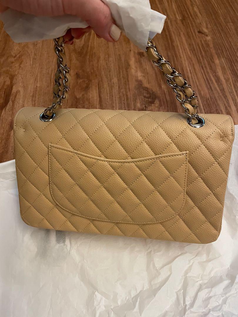 Authentic Chanel Classic Beige Claire Caviar SHW, Women's Fashion, Bags &  Wallets, Shoulder Bags on Carousell