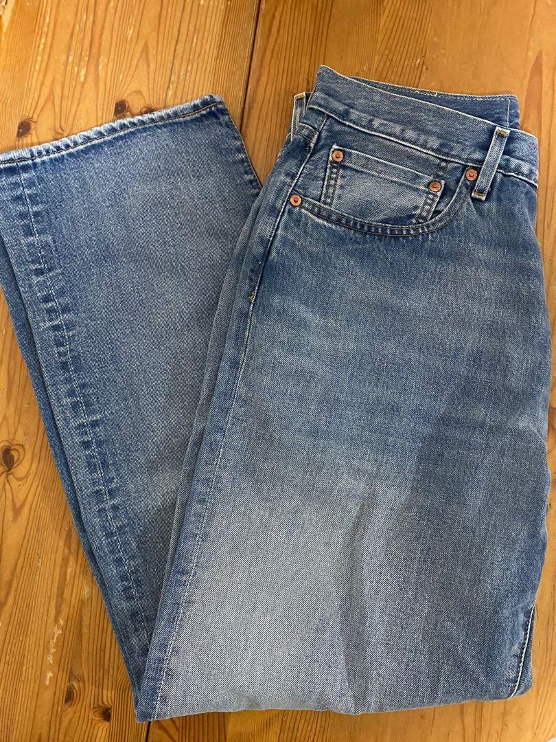 Beams X Levi's super wide denim jeans (32腰）, 男裝, 褲＆半截裙