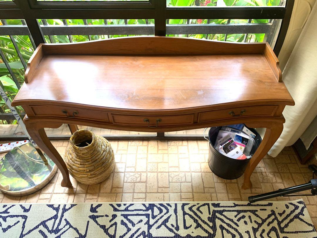 Entique Study Table Beautiful Antique Study Table, Furniture & Home Living, Furniture ...