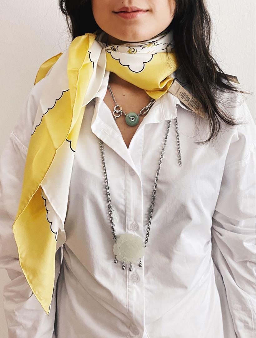 Burberry scarf womens yellow clearance