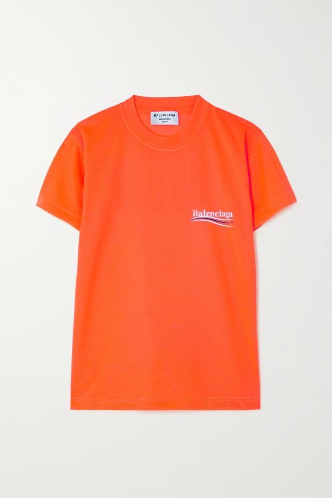 Brand new Balenciaga political campaign neon orange women s cut