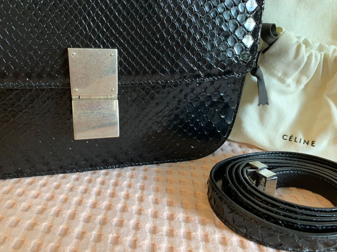 Celine box bag python discount