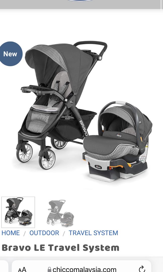 Chicco Travel System Pram, Babies & Kids, Going Out, Strollers on