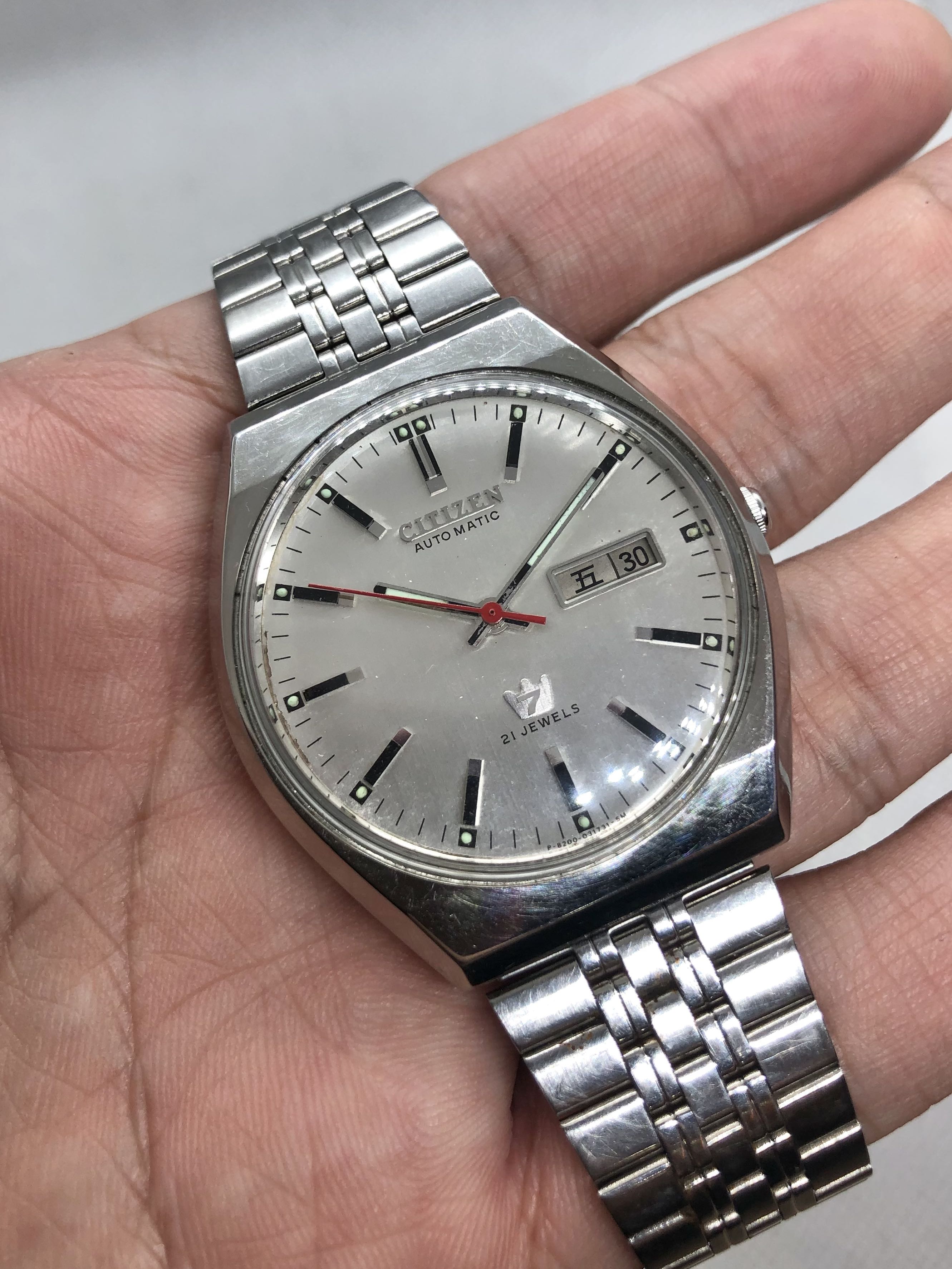 Citizen Seven Vintage 1980 Silver 38mm Automatic Watch, Luxury, Watches on  Carousell