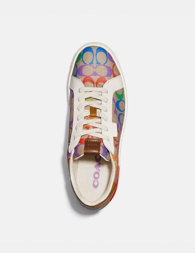 Coach women's lowline discount rainbow signature sneakers