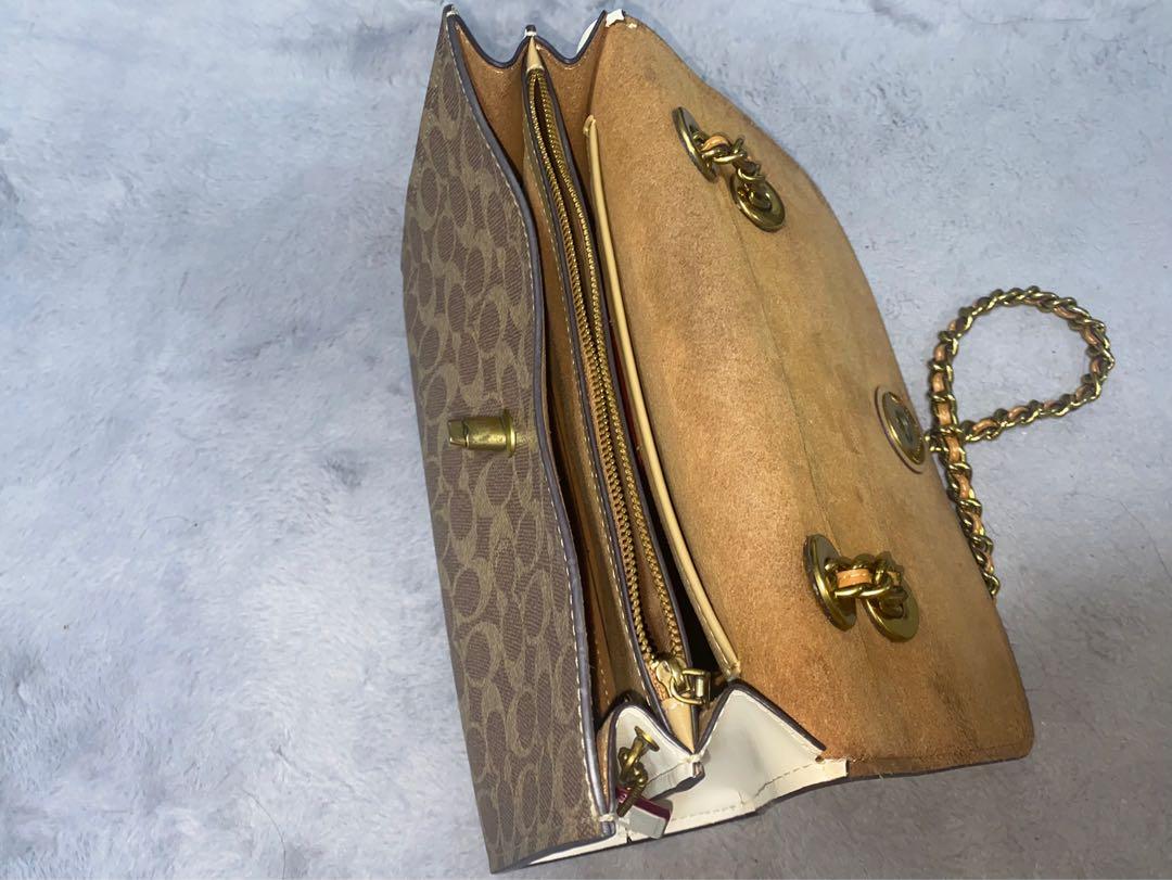 Coach parker tea rose turnlock shoulder bag store