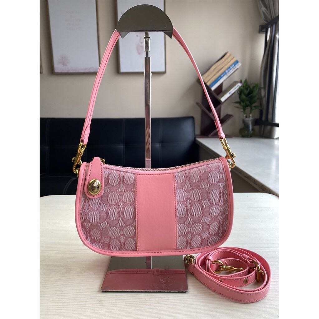 Limited Edition Coach Swinger Bag In Taffy Pink (Wallet Bundled)