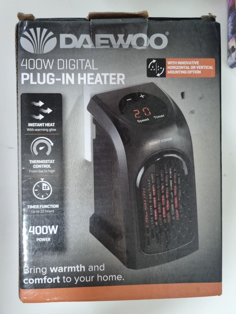 Daewoo 400W Digital Plug-IN heater, TV u0026 Home Appliances, Air Conditioners  u0026 Heating on Carousell