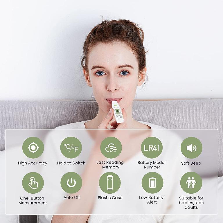Digital Body Thermometer, Oral Underarm Rectal Temperature Thermometer