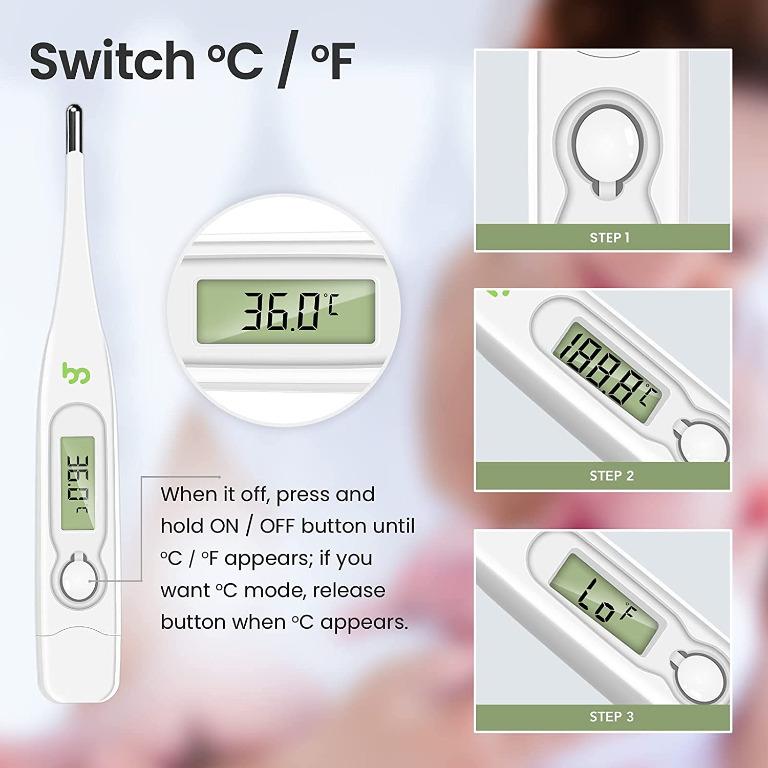 Digital Body Thermometer, Oral Underarm Rectal Temperature Thermometer