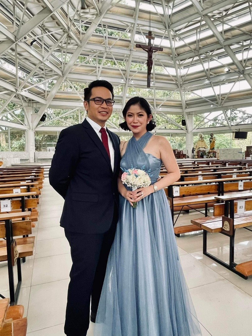 Secret Garden Wedding Inspiration With a Flower-Studded Dusty Blue Dress -  Green Wedding Shoes