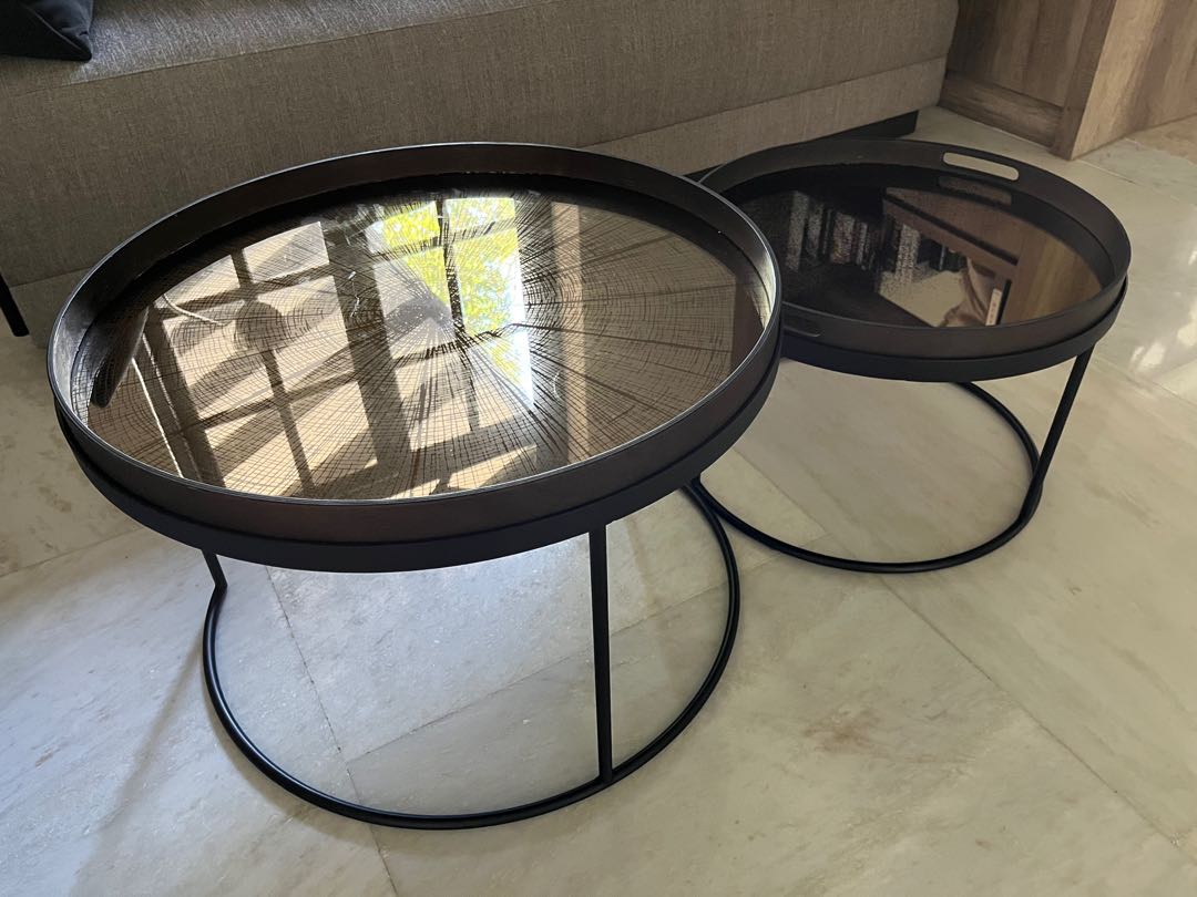 Ethnicraft Notre Monde Round Tables, Furniture & Home Living, Furniture