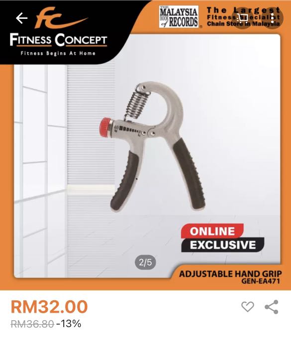 Fitness concept sales online store