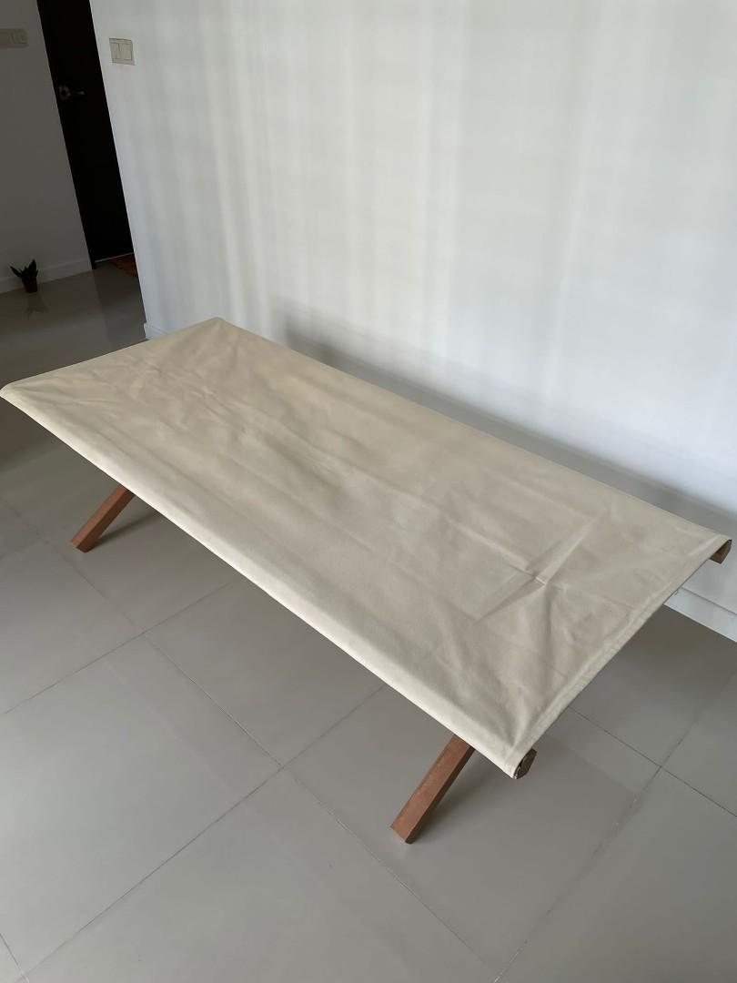 Folding top canvas bed