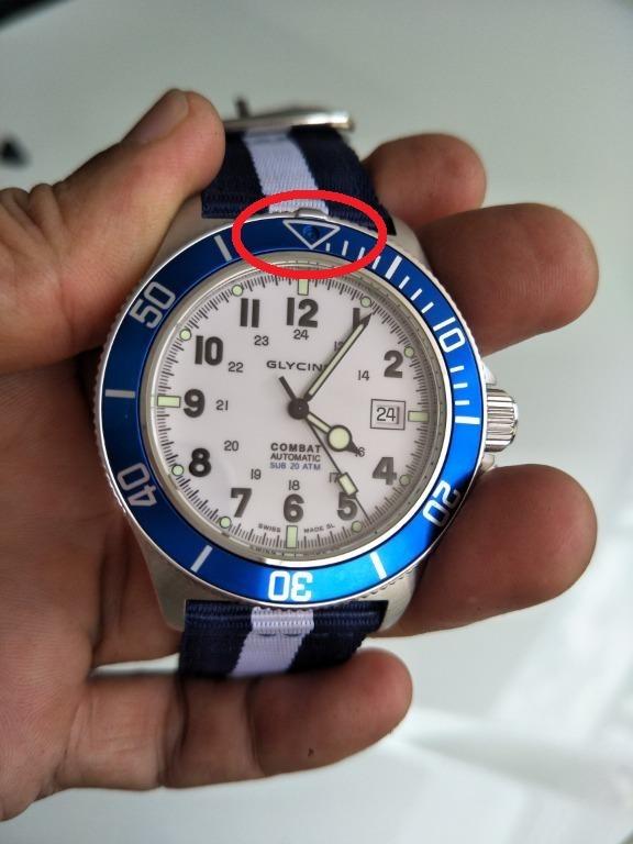 Glycine combat sub on sale blue dial