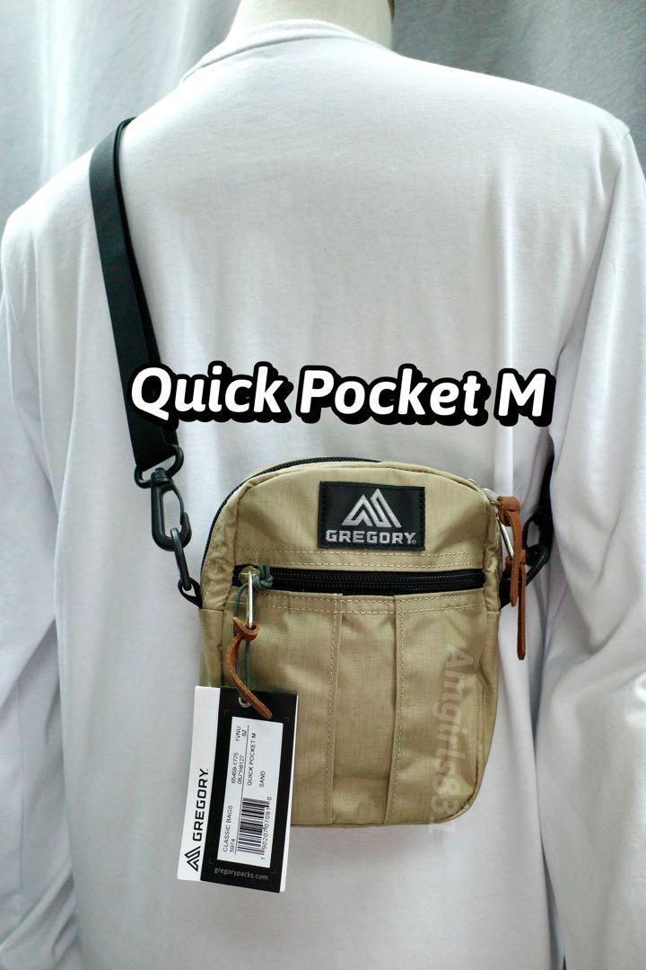 Gregory quick pocket m size sand, 男裝, 袋, 腰袋、手提袋、小袋