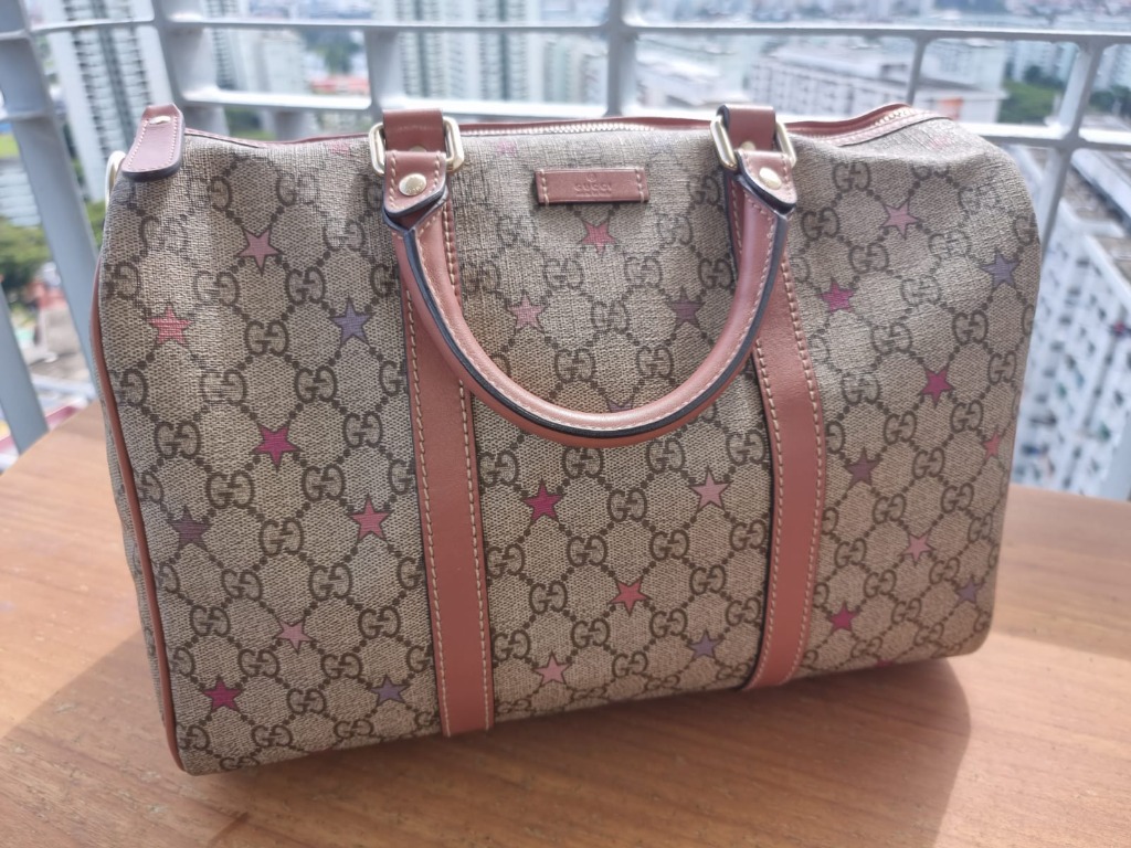 Gucci GG Supreme Joy Boston Bag (SHG-28530) – LuxeDH