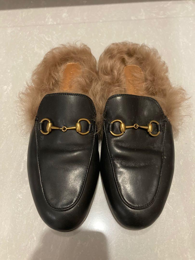 Gucci fur slides cheap 2025