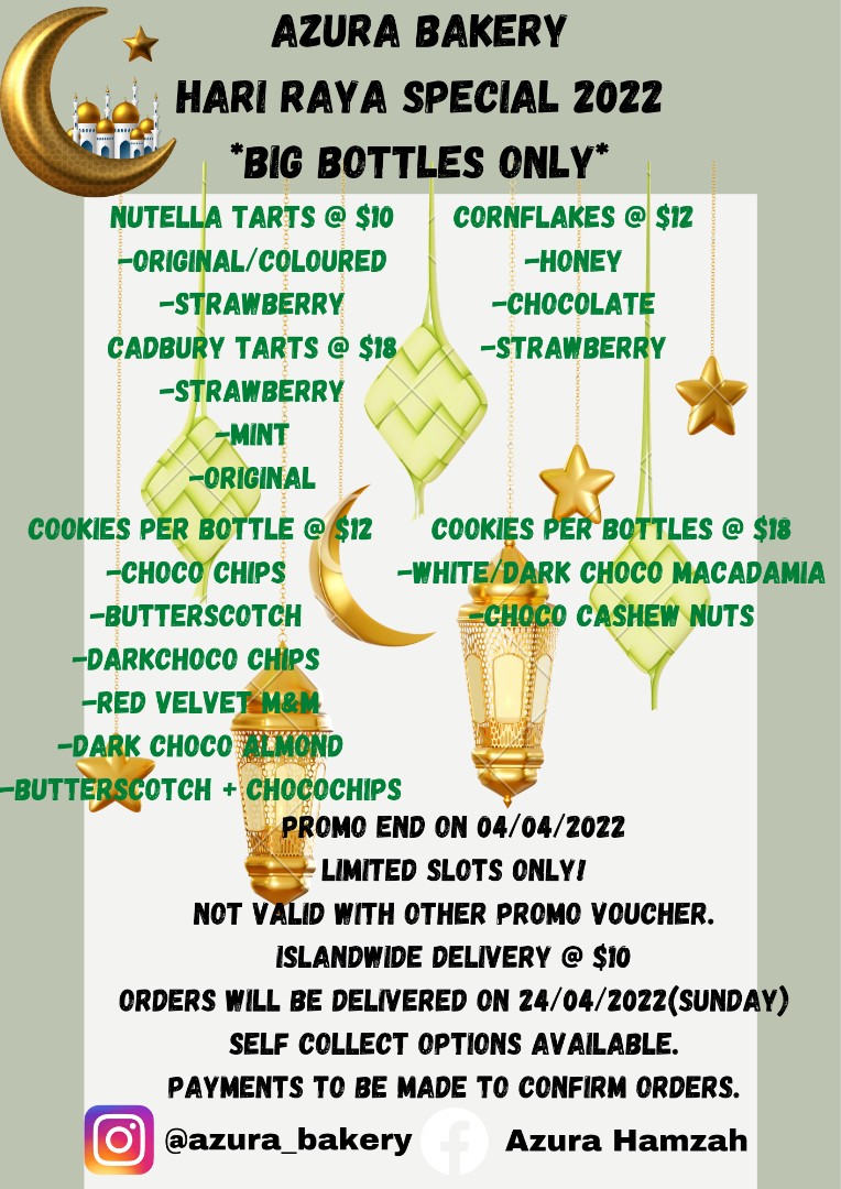 Hari Raya Promo, Food & Drinks, Homemade Bakes on Carousell