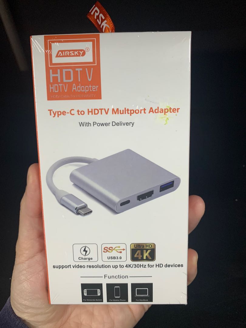 AIRSKY 4K Type-C to HDTV Multiport Adapter with Power Delivery