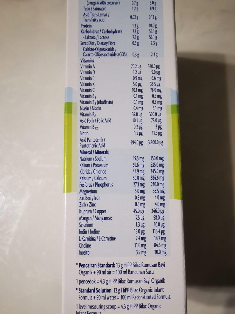 Hipp infant formula ingredients shop
