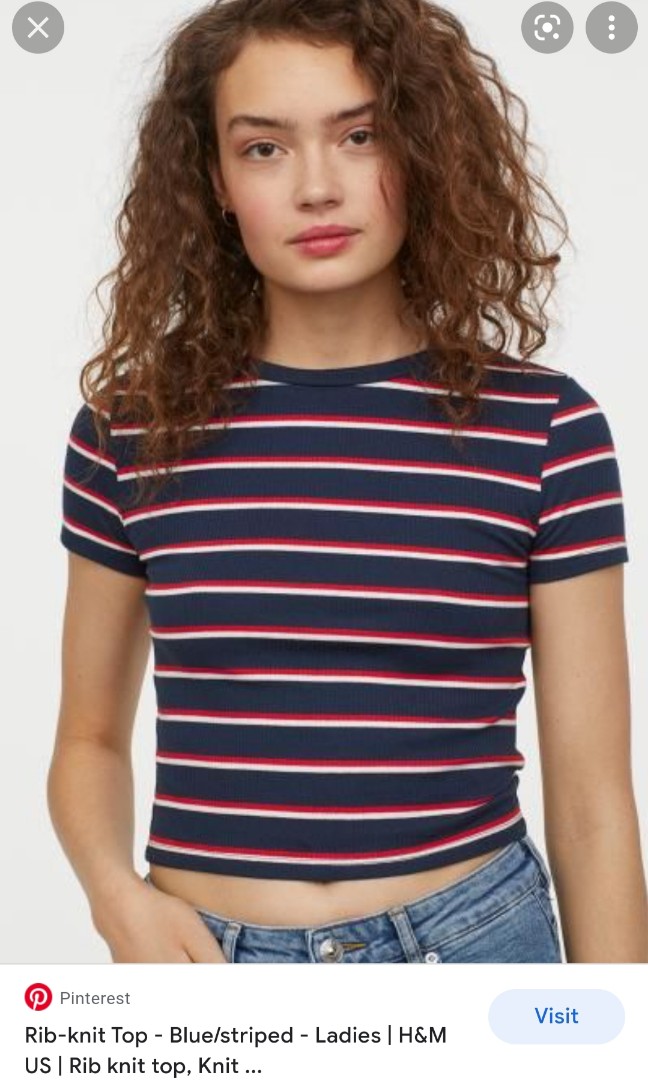 H and m ribbed top hot sale