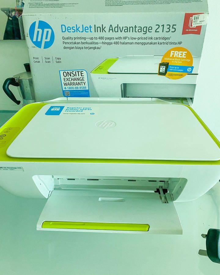 HP Deskjet Ink Advantage 2135, Computers \u0026 Tech, Printers, Scanners \u0026  Copiers on Carousell