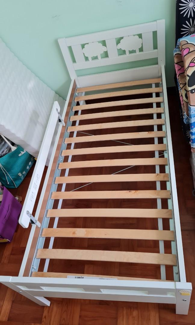 Ikea Kritter bed frame with mattress, Babies & Kids, Baby Nursery
