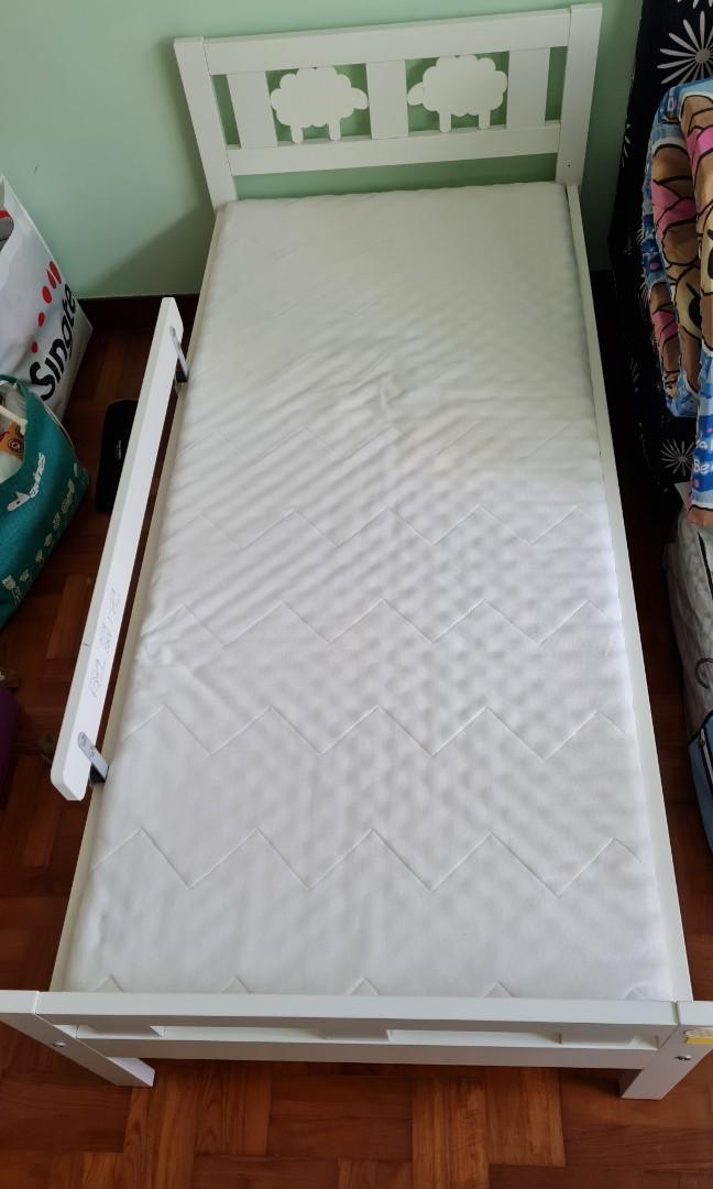 Ikea Kritter bed frame with mattress, Babies & Kids, Baby Nursery