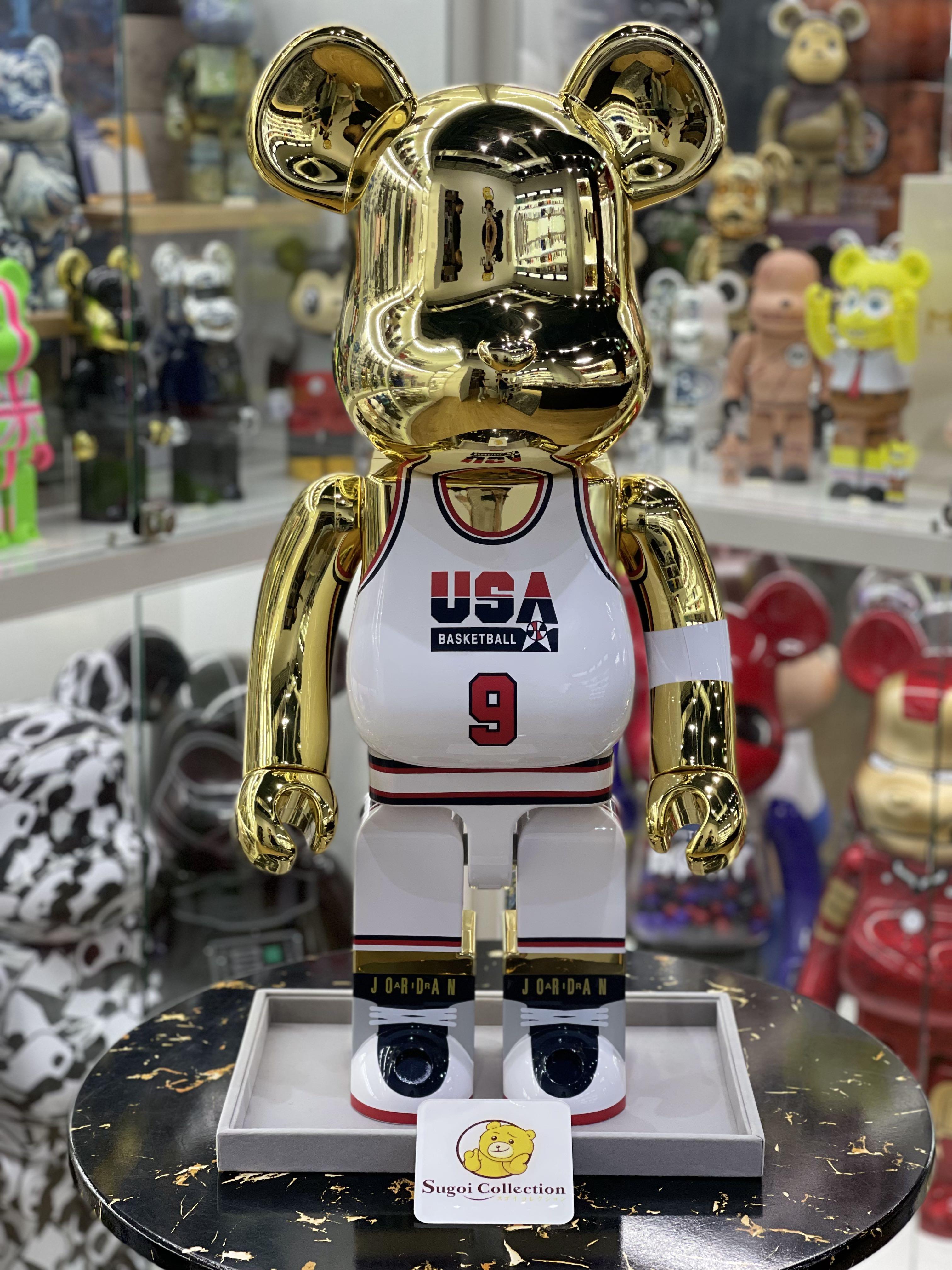 Bearbrick Michael Jordan 1992 Team USA (Dream Team) 1000% Gold Chrome