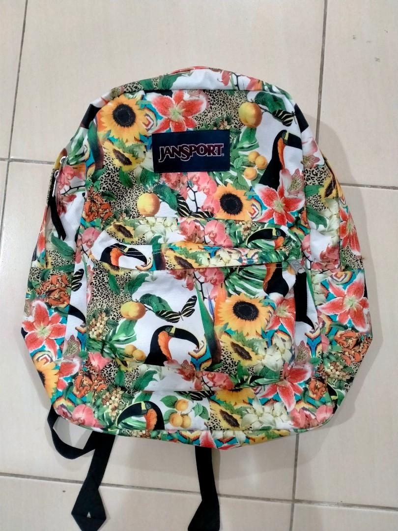 JANSPORT Superbreak Backpack Multi Jungle Jam Original Made In Cambodia