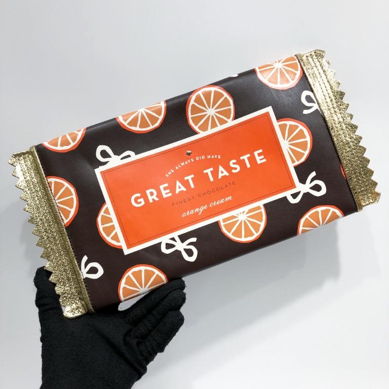 Kate spade chocolate clutch on sale