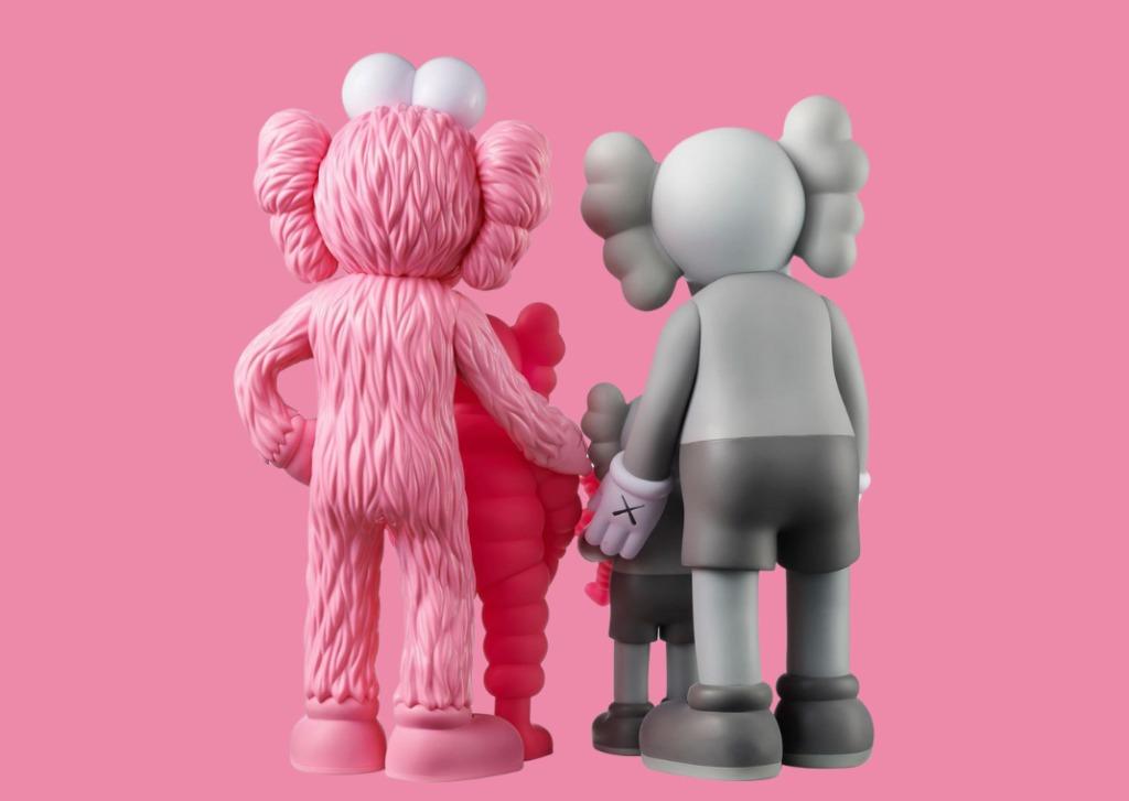 未開封 KAWS FAMILY GREY/PINK/FLUORO PINK-