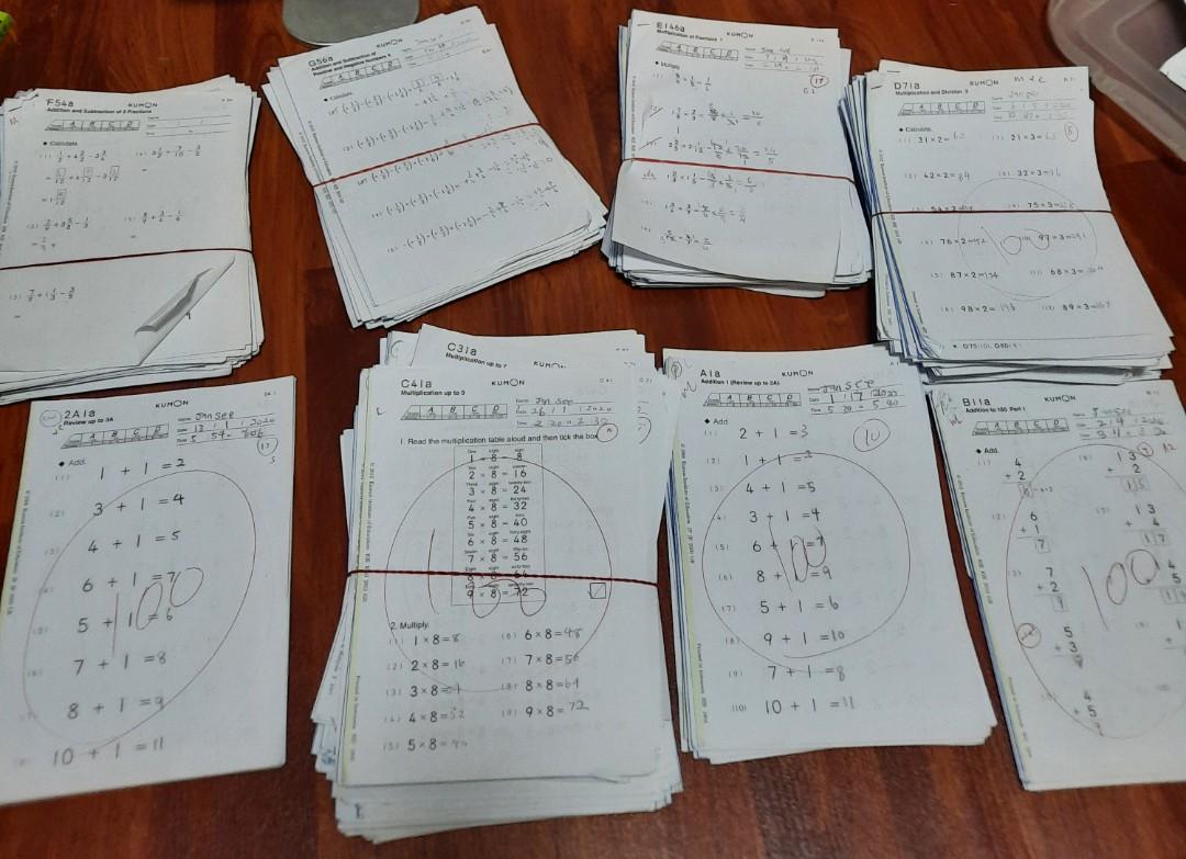 Kumon math worksheet, Everything Else on Carousell