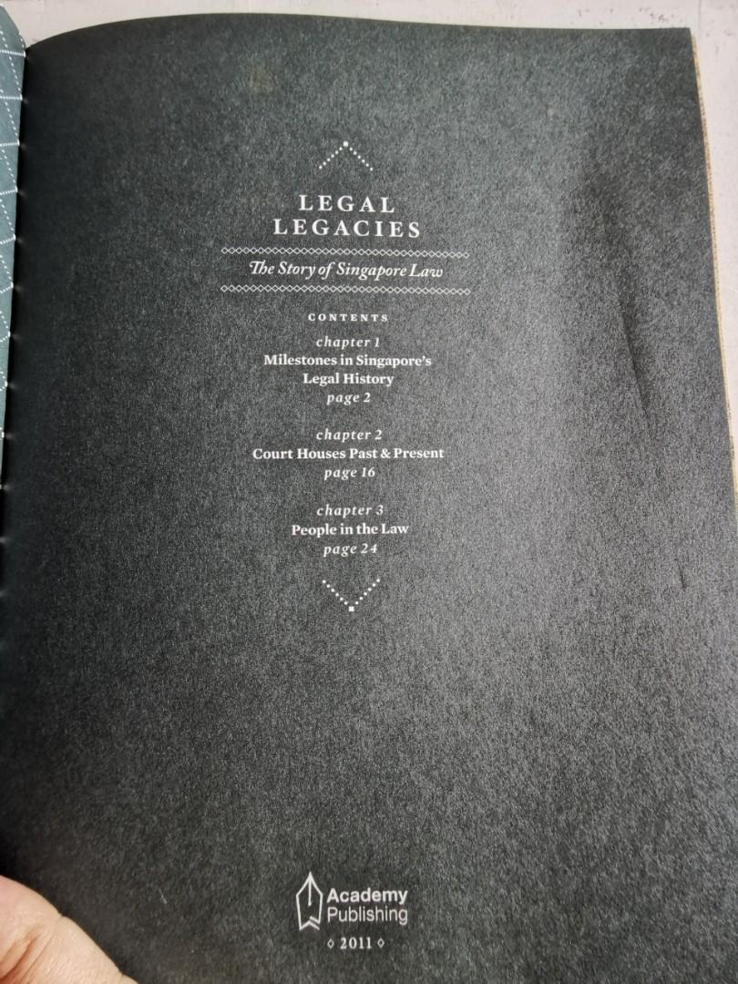 Legal Legacies The story of Singapore Law, Hobbies & Toys, Memorabilia