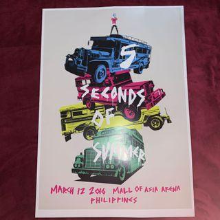 Limited Edition 5 Seconds of Summer Sounds Live Feels Live concert poster
