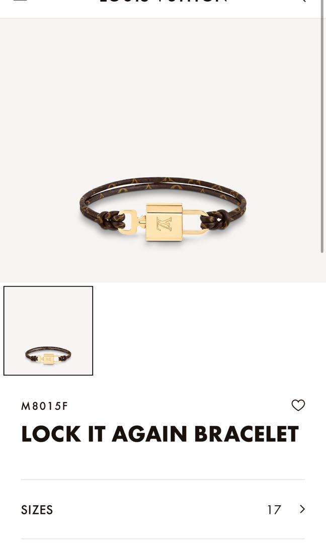 Louis Vuitton Lock it Again Bracelet 17cm, Luxury, Watches on