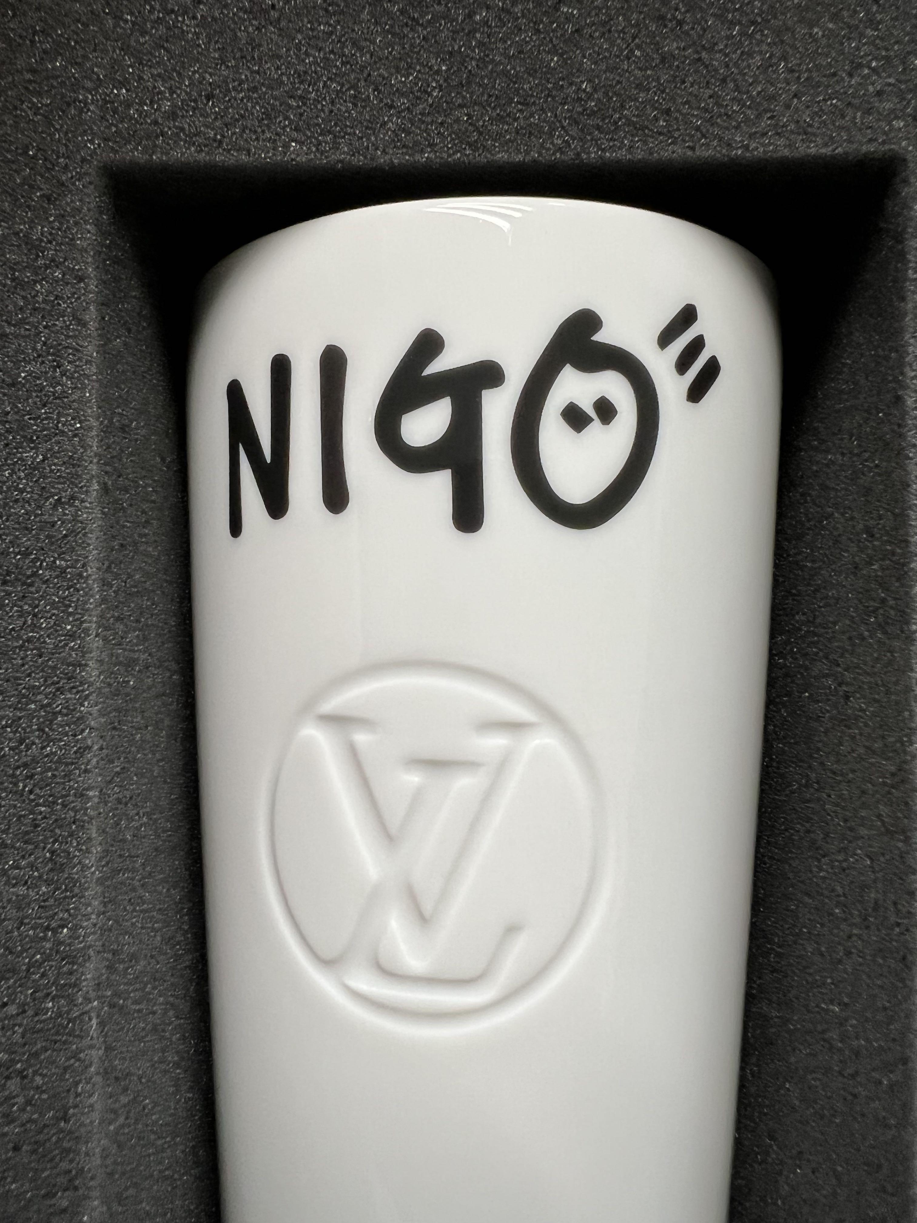 Louis Vuitton x Nigo Cup Monogram White in Porcelain/Cowhide