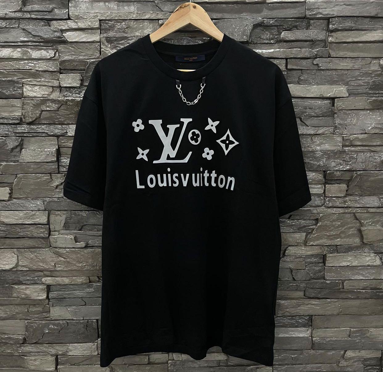 LV Louise Vuitton Reflective Tee Shirt, Luxury, Apparel on Carousell