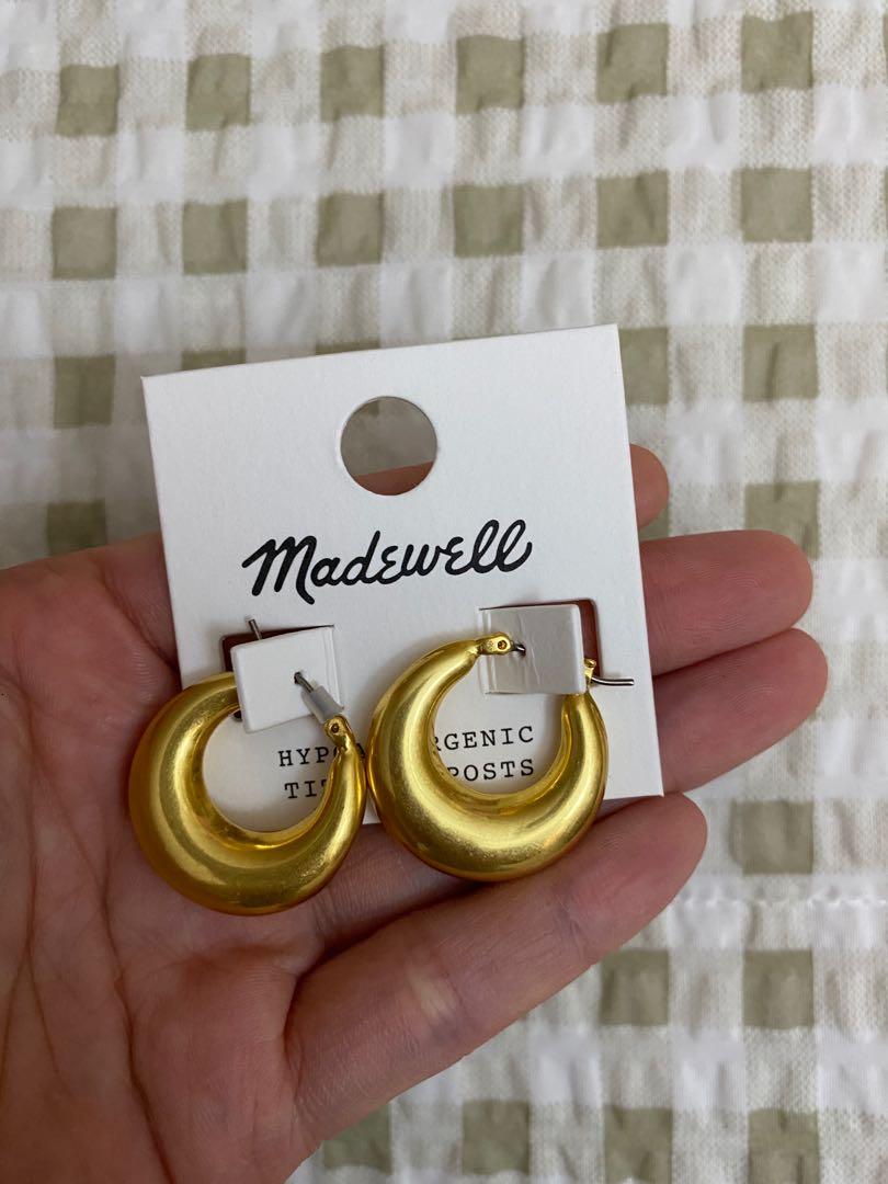 madewell crescent hoop earrings