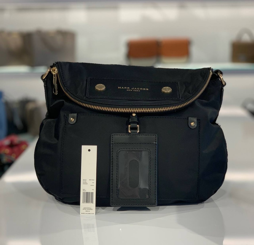 marc jacobs preppy natasha nylon crossbody bag black