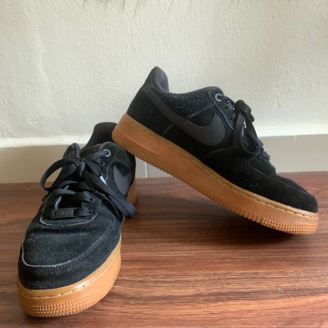 nike air force 1 black gum sole womens