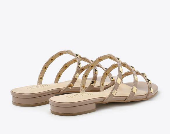 Pazzion Gold Studded Sandals in 38